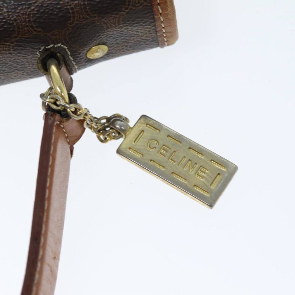 CELINE Macadam Canvas Hand Bag PVC Brown Auth 73419 - Picture 10 of 16
